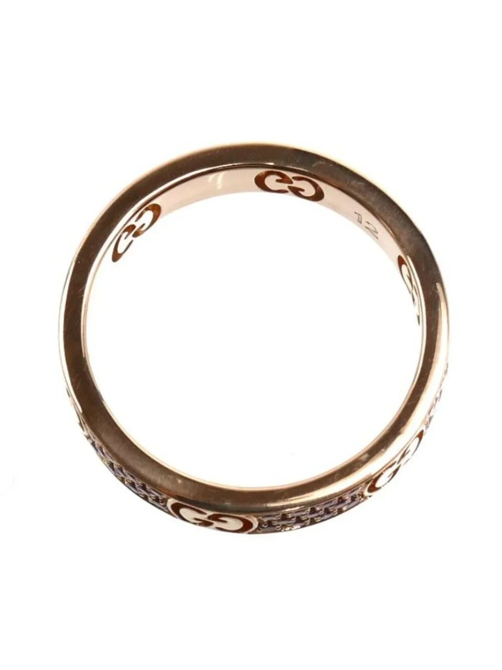 Gucci 18k Pink Gold Icon Star Ring Saffiano